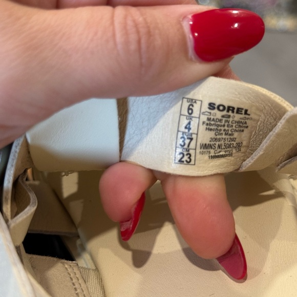 Woman's Heels SOREL Dayspring™ Slingback Platform Sandal Cream Size 6 Women’s - Picture 6 of 7